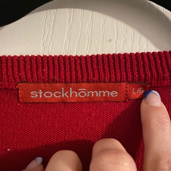 Red Argyle sweater - Picture 3 of 3